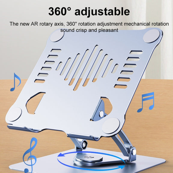 R-JUST HZ39 Triangular Swivel Lift Laptop Stand (Silver)