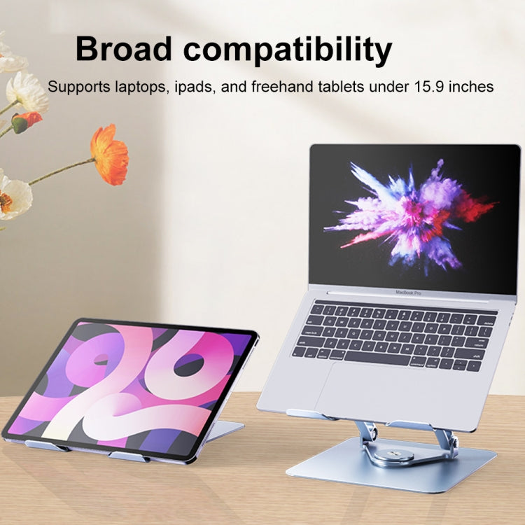 R-JUST HZ39 Triangular Swivel Lift Laptop Stand (Grey)