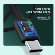 WK WDC-136 USB to 8 Pin 3A Fast Charing Data Cable(Black)