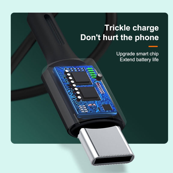 WK WDC-136 USB to 8 Pin 3A Fast Charing Data Cable(Black)