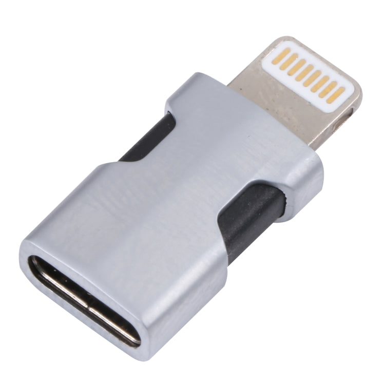 Portable 8 Pin to USB-C/Type-C Audio Adapter (Silver)