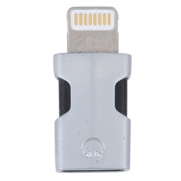 Portable 8 Pin to USB-C/Type-C Audio Adapter (Silver)