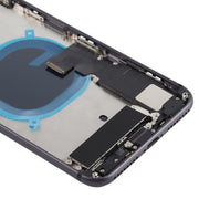 Battery Back Cover Assembly with Side Keys & Vibrator & Speaker Ringer Buzzer & Power Button + Volume Button Flex Cable & Card Tray for iPhone 8 Plus(Black)
