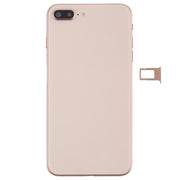 Battery Back Cover Assembly with Side Keys & Vibrator & Speaker Ringer Buzzer & Power Button + Volume Button Flex Cable & Card Tray for iPhone 8 Plus(Rose Gold)