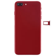 Battery Back Cover Assembly with Side Keys & Vibrator & Speaker Ringer Buzzer & Power Button + Volume Button Flex Cable & Card Tray for iPhone 8 Plus(Red)