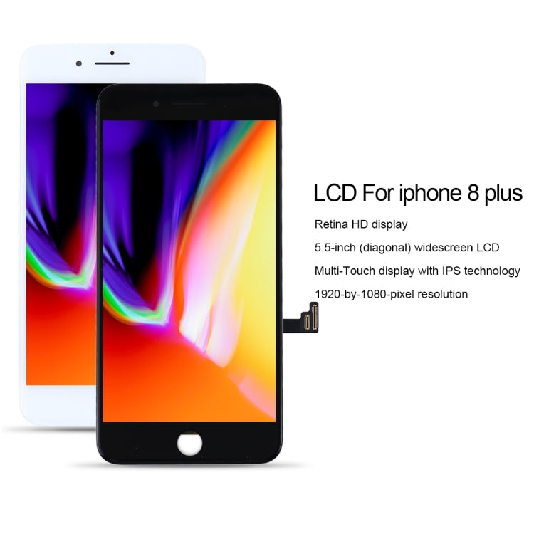 Original LCD Screen for iPhone 8 Plus with Digitizer Full Assembly(Black)