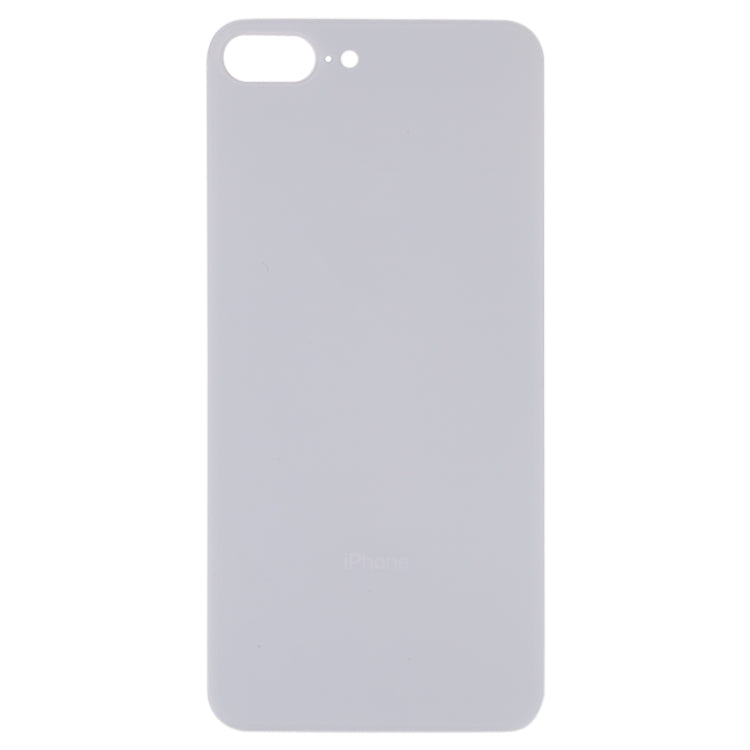 Easy Replacement Big Camera Hole Glass Back Battery Cover with Adhesive for iPhone 8 Plus(White)