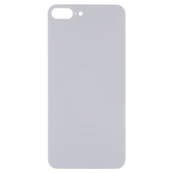 Easy Replacement Big Camera Hole Glass Back Battery Cover with Adhesive for iPhone 8 Plus(White)