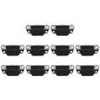 10 PCS Charging Port Connector for iPhone 8 Plus / 8(Black) - Metal Parts by PMC TechLife | Online Shopping South Africa | PMC TechLife