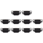 10 PCS Charging Port Connector for iPhone 8 Plus / 8(Black)