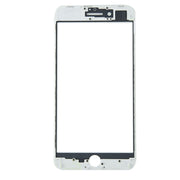 for iPhone 8 Plus Front Screen Outer Glass Lens with Front LCD Screen Bezel Frame(White)