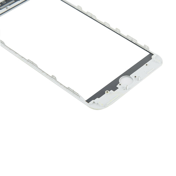 for iPhone 8 Plus Front Screen Outer Glass Lens with Front LCD Screen Bezel Frame(White)