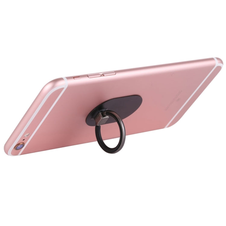 Universal Phone Adhesive Metal Plate 360 Degree Rotation Stand Finger Grip Ring Holder(Black)