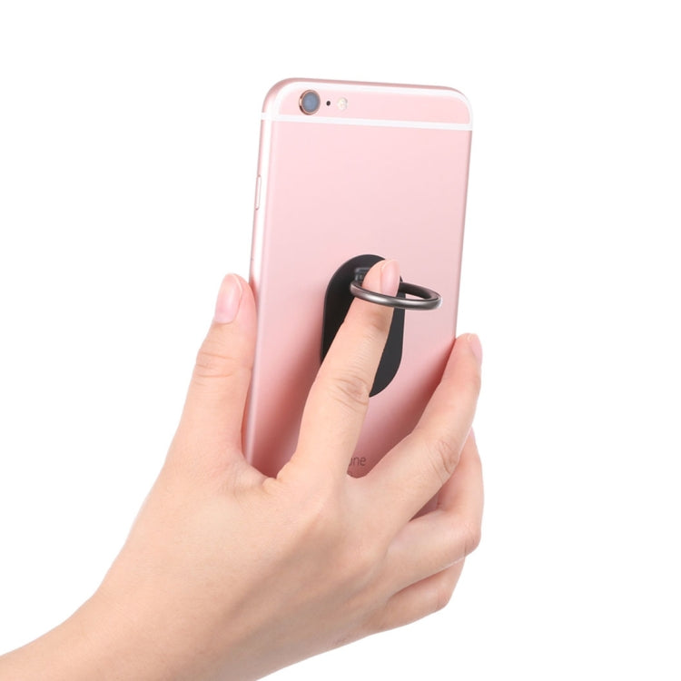 Universal Phone Adhesive Metal Plate 360 Degree Rotation Stand Finger Grip Ring Holder(Black)
