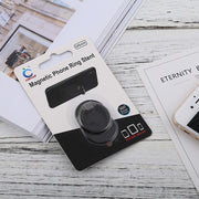 Universal Phone Adhesive Metal Plate 360 Degree Rotation Stand Finger Grip Ring Holder(Black)