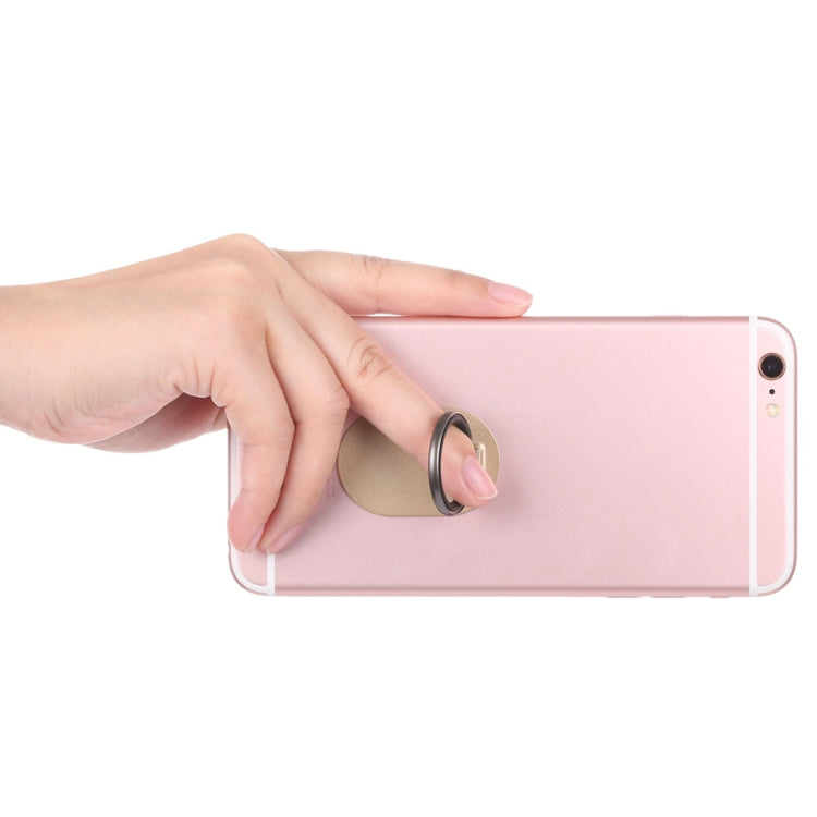 Universal Phone Adhesive Metal Plate 360 Degree Rotation Stand Finger Grip Ring Holder(Gold)