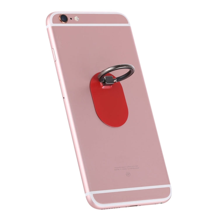 Universal Phone Adhesive Metal Plate 360 Degree Rotation Stand Finger Grip Ring Holder(Red)
