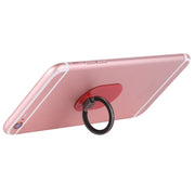 Universal Phone Adhesive Metal Plate 360 Degree Rotation Stand Finger Grip Ring Holder(Red)