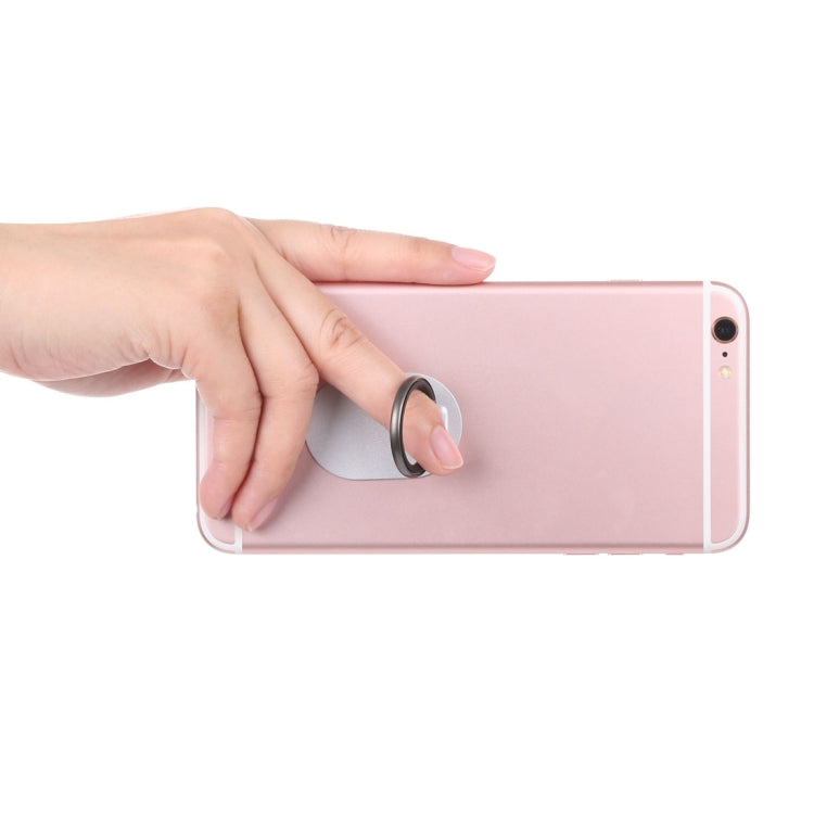 Universal Phone Adhesive Metal Plate 360 Degree Rotation Stand Finger Grip Ring Holder(Silver)