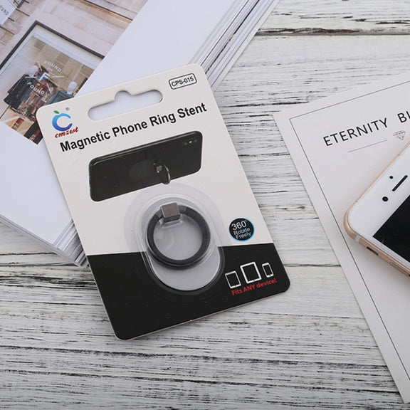 Universal Phone Adhesive Metal Plate 360 Degree Rotation Stand Finger Grip Ring Holder(Silver)