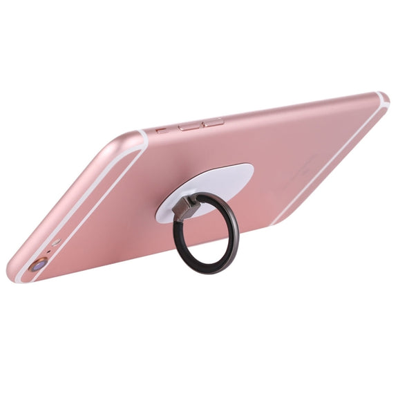 Universal Phone Adhesive Metal Plate 360 Degree Rotation Stand Finger Grip Ring Holder(White)