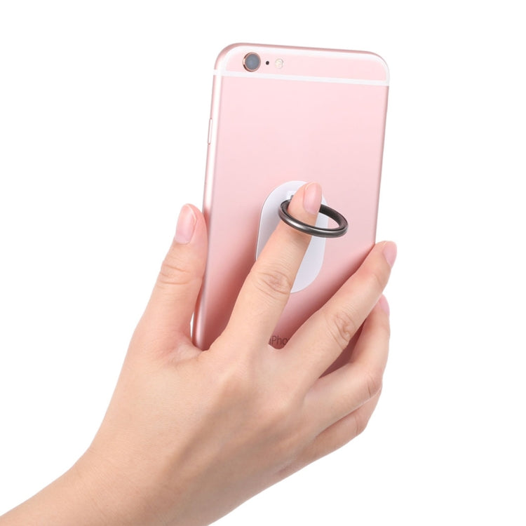 Universal Phone Adhesive Metal Plate 360 Degree Rotation Stand Finger Grip Ring Holder(White)