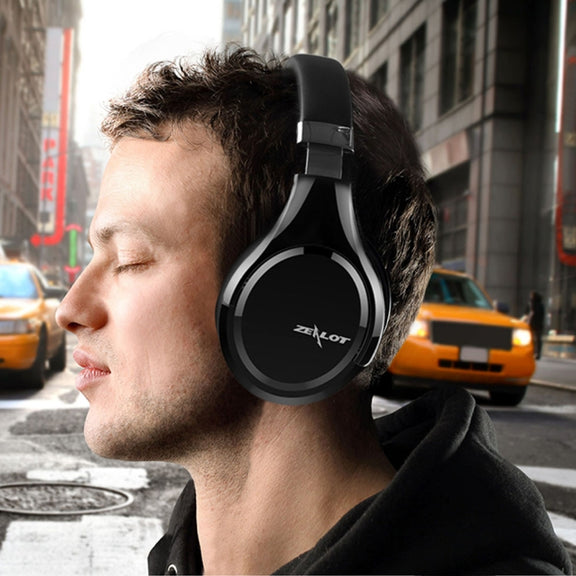ZEALOT B21 Stereo Wired Wireless Bluetooth 4.0 Subwoofer Headset with 3.5mm Universal Audio Cable Jack & HD Microphone, For Mobile Phones & Tablets & Laptops(Black)