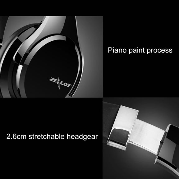 ZEALOT B21 Stereo Wired Wireless Bluetooth 4.0 Subwoofer Headset with 3.5mm Universal Audio Cable Jack & HD Microphone, For Mobile Phones & Tablets & Laptops(Black)