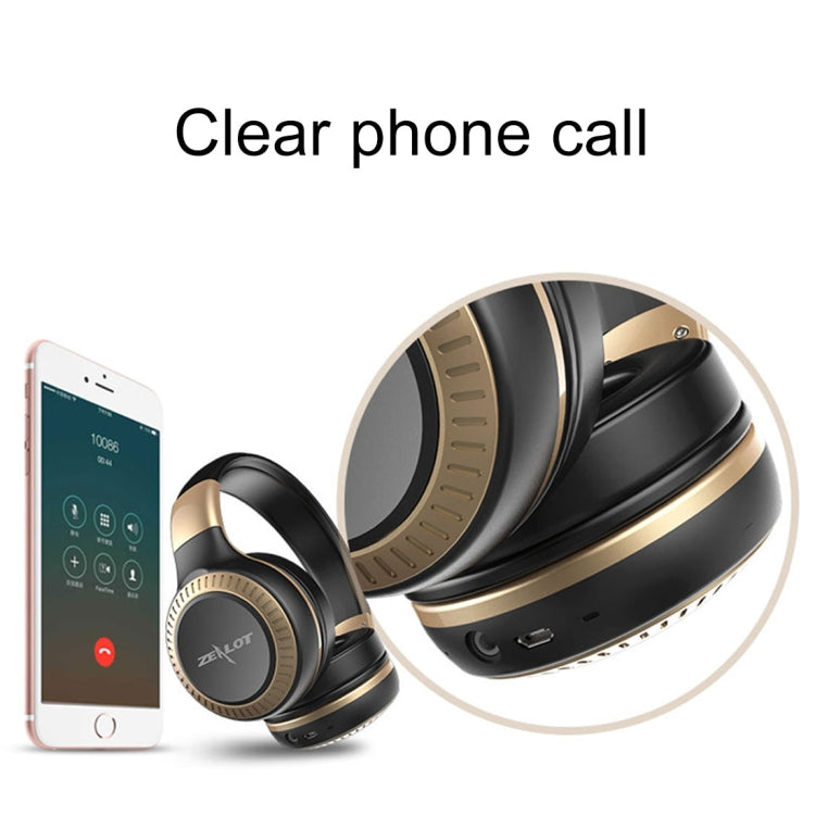 ZEALOT B20 Stereo Wired Wireless Bluetooth 4.0 Subwoofer Headset with 3.5mm Universal Audio Cable Jack & HD Microphone, For Mobile Phones & Tablets & Laptops(Black)