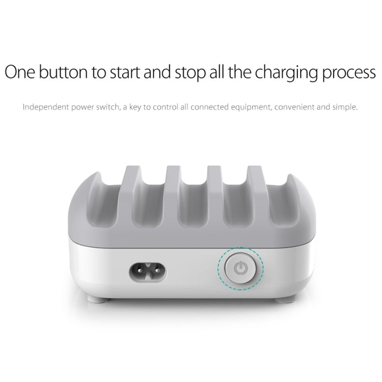 ORICO DUK-5P 40W 5 USB Ports Smart Charging Station with Phone & Tablet Stand(Black)