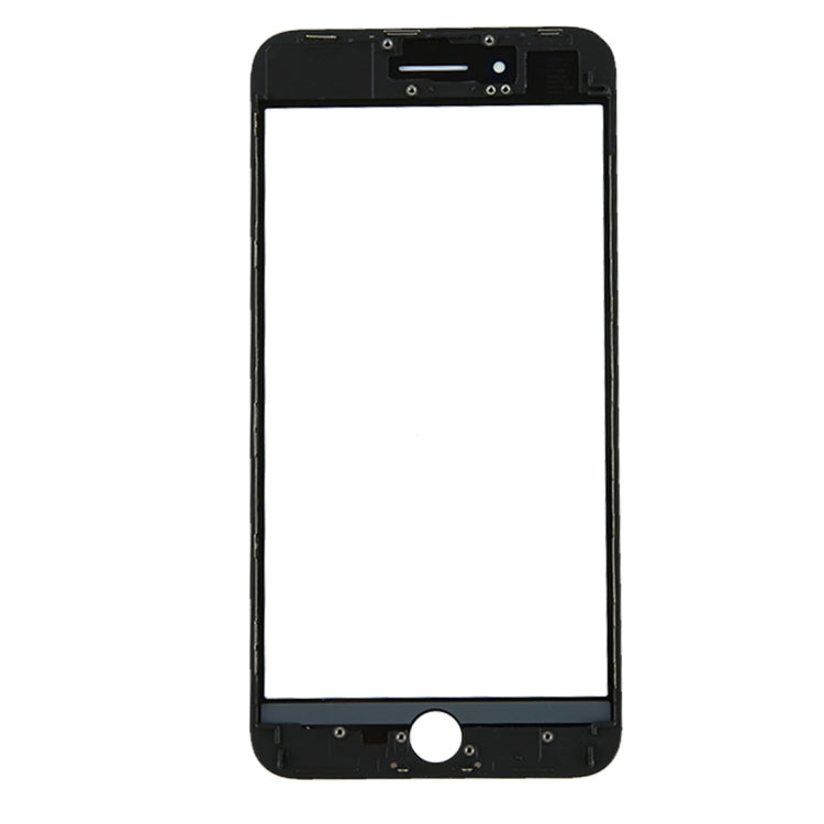 Front Screen Outer Glass Lens with Front LCD Screen Bezel Frame & OCA Optically Clear Adhesive for iPhone 8 Plus(Black)