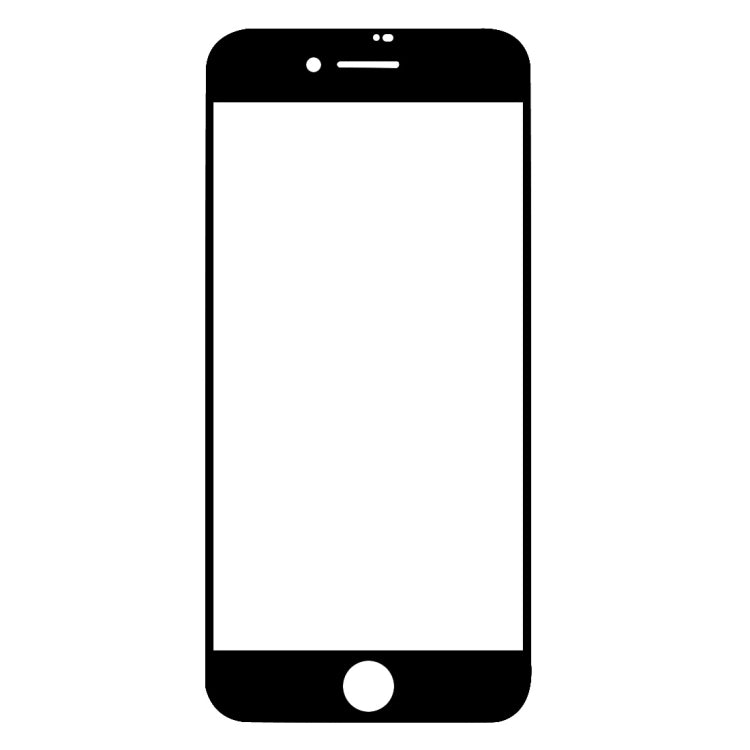 For iPhone SE 2022 / 2020 Full Screen Large Arc Edge High Aluminum Tempered Glass Film(Black)