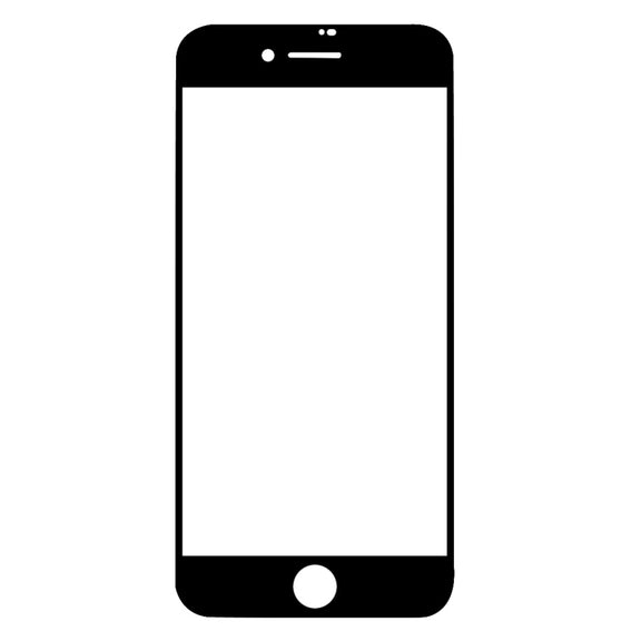 For iPhone SE 2022 / 2020 Full Screen Large Arc Edge High Aluminum Tempered Glass Film(Black)