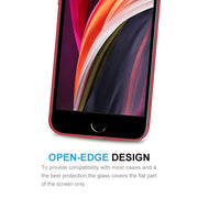 For iPhone SE 2022 / 2020 Full Screen Large Arc Edge High Aluminum Tempered Glass Film(Black)