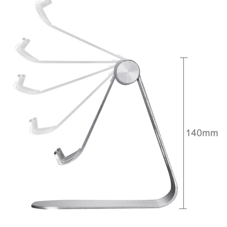 Exquisite Folding Adjustable Pivot Aluminium Alloy Desktop Holder Stand DOCK Cradle(Silver)