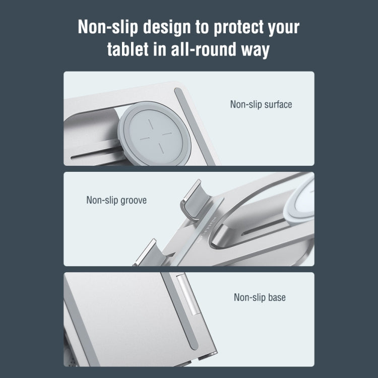 NILLKIN PowerHold Tablet Wireless Charging Stand (Silver)
