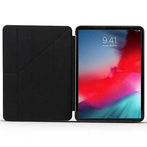 Millet Texture PU+ Silica Gel Full Coverage Leather Case for iPad Air (2019) / iPad Pro 10.5 inch, with Multi-folding Holder(Black)