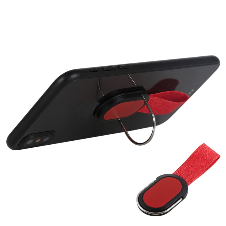 CPS-016 Universal Finger Strap Grip Self Holder Mobile Phone Stand(Red)