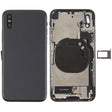 Battery Back Cover Assembly with Side Keys & Vibrator & Speaker Ringer Buzzer & Power Button + Volume Button Flex Cable & Card Tray & Battery Adhesive for iPhone X(Black) - Back Cover by PMC TechLife | Online Shopping South Africa | PMC TechLife