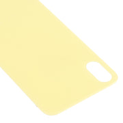 Easy Replacement Big Camera Hole Glass Back Battery Cover for iPhone X / XS(Yellow)