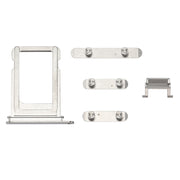 Card Tray + Volume Control Key + Power Button + Mute Switch Vibrator Key for iPhone X(Silver)