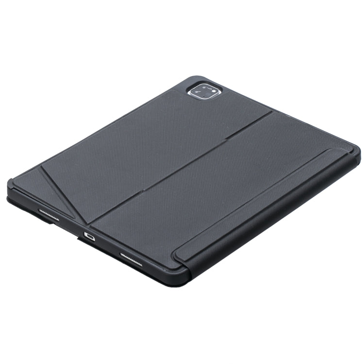 T129-AS For iPad Air 13 2025 / Pro 12.9 2022 / 2021 / 2020 / 2018 Touch Backlight Split Type Bluetooth Keyboard Leather Case