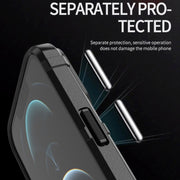 For iPhone 13 Pro Max Rugged Shield Full Coverage Shockproof TPU Case (Black)