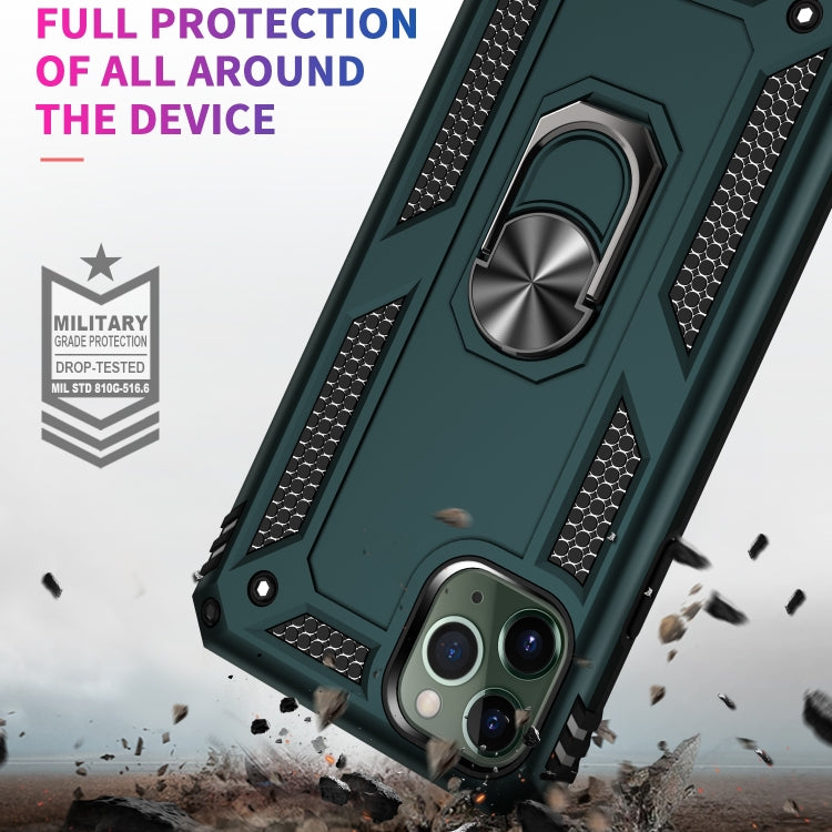 Armor Shockproof TPU + PC Protective Case for iPhone 11, with 360 Degree Rotation Holder (Green)