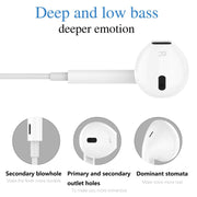 GL069 8 Pin Port Bluetooth Module Pop-up Window Wired Stereo Earphones with Mic (White)