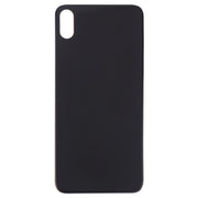Easy Replacement Big Camera Hole Glass Back Battery Cover with Adhesive for iPhone XS Max(Black)