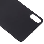 Easy Replacement Big Camera Hole Glass Back Battery Cover with Adhesive for iPhone XS Max(Black)