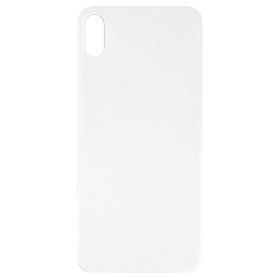 Easy Replacement Big Camera Hole Glass Back Battery Cover with Adhesive for iPhone XS Max(White)