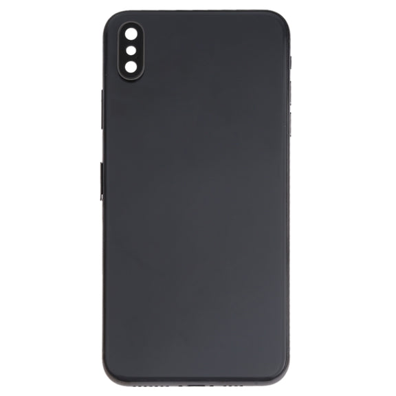Battery Back Cover Assembly (with Side Keys & Speaker Ringer Buzzer & Motor & Camera Lens & Card Tray & Power Button + Volume Button + Charging Port + Signal Flex Cable & Wireless Charging Module) for iPhone XS Max(Black)