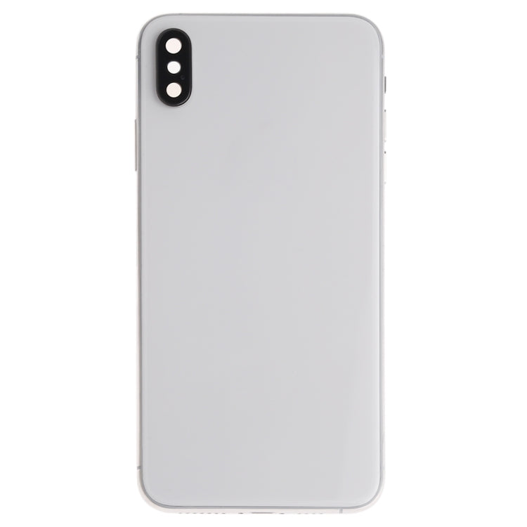 Battery Back Cover Assembly (with Side Keys & Speaker Ringer Buzzer & Motor & Camera Lens & Card Tray & Power Button + Volume Button + Charging Port + Signal Flex Cable & Wireless Charging Module) for iPhone XS Max(White)